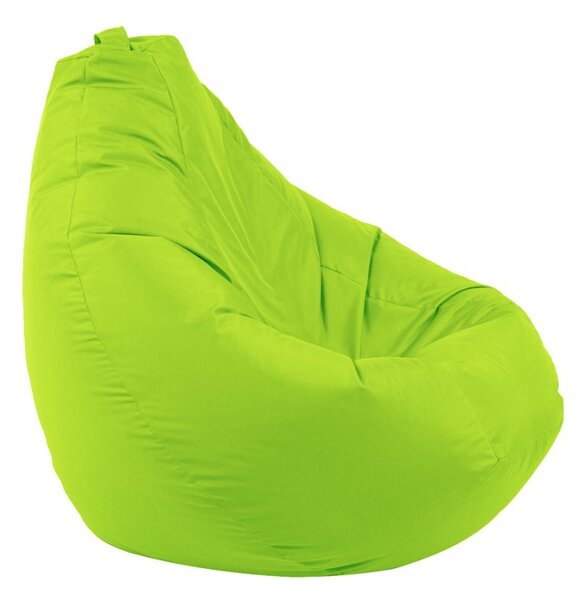 Пуф круша 320л., Nirvana Grande - Teteron Green neon, За открито, Перящ се калъф, Пълнеж от Полистиролни перли