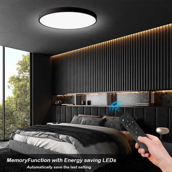 Brilagi- Димируема LED лампа POOL SMART LED/180W/230V Ø 120 см Wi‑Fi Tuya черна + дистанционно управление
