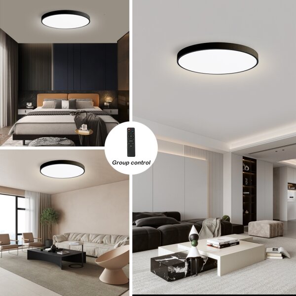 Brilagi- Димируема LED лампа POOL SMART LED/180W/230V Ø 120 см Wi‑Fi Tuya черна + дистанционно управление
