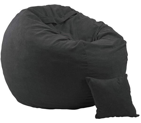 Комплект, Барбарон и декоративна възглавница, 600л., King Size - Eerie Black, Перящ се калъф, Трансформира се в легло, Пълнеж с микс от мемори пяна и дунапрен, Гама Premium