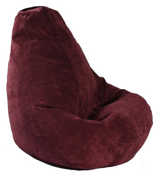 Пуф круша, 220л., Nirvana Hobbit - Velvet Marsala , Перящ се калъф, Пълнеж от полистиролни перли, Гама Premium