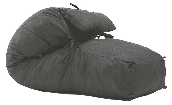 Комплект, пуф легло и декоративна възглавница, 400л. Yoga L - Moon Grey, Перящ се калъф, Пълнеж с микс от мемори пяна и дунапрен, Гама Premium
