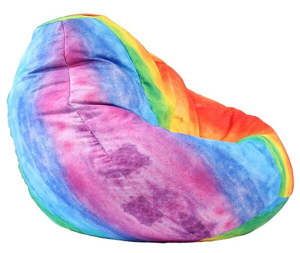 Калъф за пуф круша, 520л., Nirvana Gigant - Rainbow Watercolour, (Не съдържа пълнеж), водоустойчив, принт