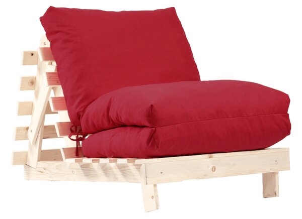 Фотьойл, Fubsy Wood, Bombay Raspberry Red - разтегателен шезлонг, дърво, текстил