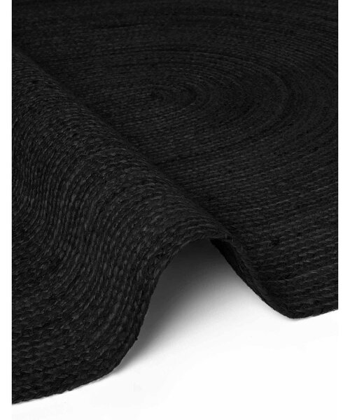 Черен двустранен ръчно изработен ютен килим 160x230 cm Braided – Hanse Home
