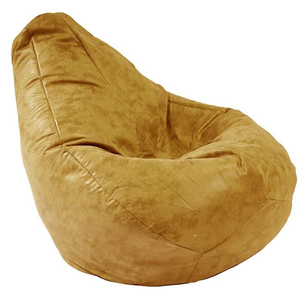 Пуф круша, 220л., Nirvana Hobbit - Amber, Перящ се калъф, Пълнеж от полистиролни перли, Гама Premium