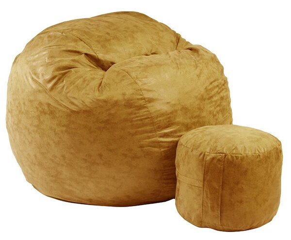 Комплект, Барбарон и табуретка за крака 700л., King Size, Amber, Перящ се калъф, Трансформира се в легло, Пълнеж с микс от мемори пяна и дунапрен, Гама Premium