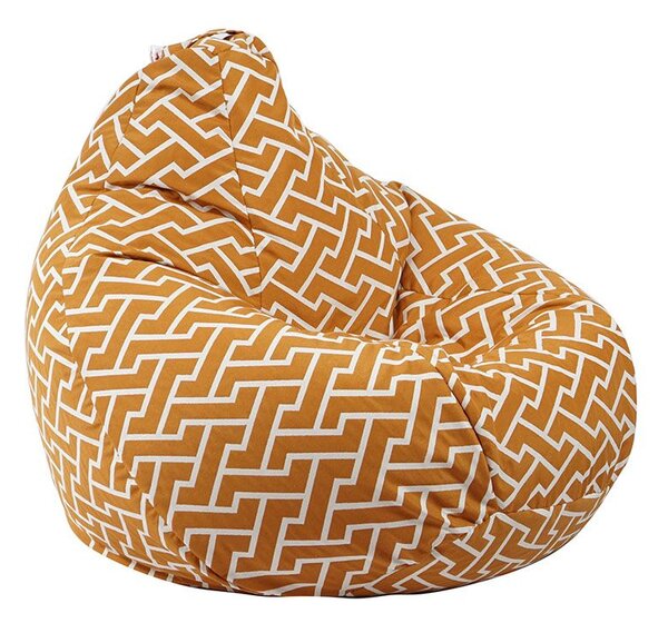 Пуф круша 320л., Nirvana Grande, Zippity Orange, Перящ се калъф, Пълнеж от Полистиролни перли, Гама Premium