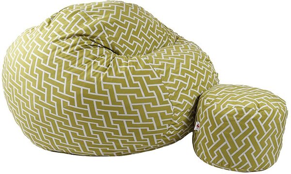 Комплект, Барбарон с табуретка за крака 700л., King Size, Zippity Green, Перящ се калъф, Пълнеж с микс от мемори пяна и дунапрен, Гама Premium