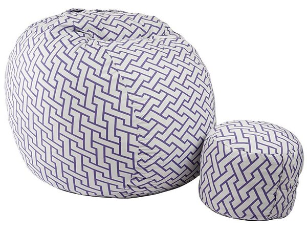 Комплект, Барбарон с табуретка за крака 700л., King Size, Zappity Purple, Перящ се калъф, Пълнеж с микс от мемори пяна и дунапрен, Гама Premium