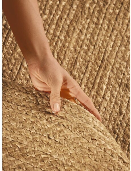 Двустранен ръчно изработен ютен килим в естествен цвят 160x230 cm Braided – Hanse Home
