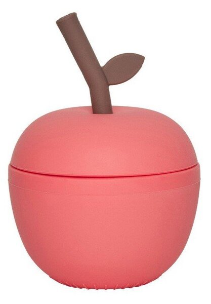 Червена силиконова детска чаша Apple – OYOY Mini
