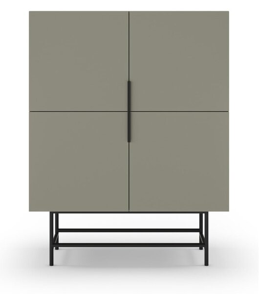 Зелено-сиво шкафче 100x128 cm Eldia – Marckeric