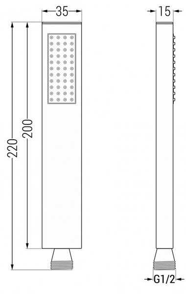 Mexen R-02 душова ръкоятка 1-функционална, розово злато - 79500-60