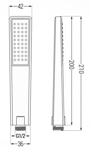 Mexen R-72 ръкохватка за душ 1-функционална, хром - 79572-00