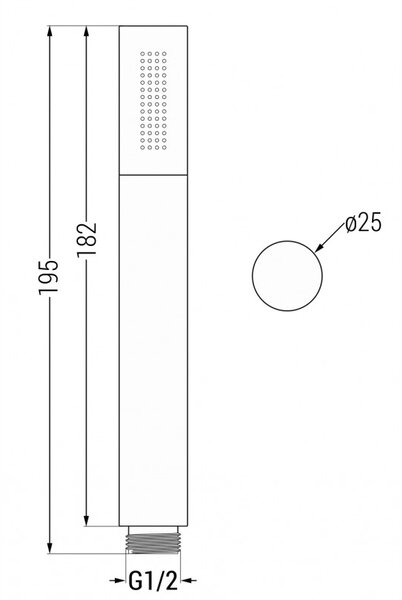 Mexen R-70 душова ръкохватка 1-функционална, розово злато - 79570-60