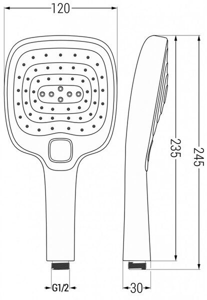 Mexen R-17 душова ръкохватка 3-функционална, хром - 79517-00