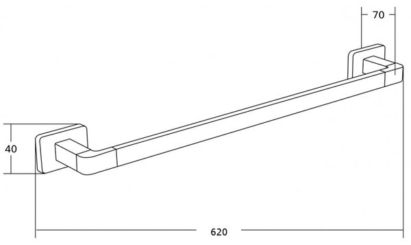 Mexen Asis закачалка за хавлии, златна - 7017624-50