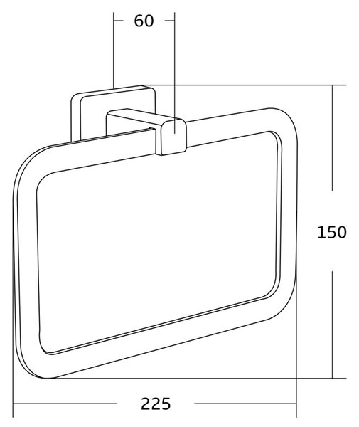 Mexen Asis стойка за хавлии, черна - 7017632-70