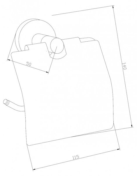 Mexen Remo държач за тоалетна хартия, бял - 7050733-20