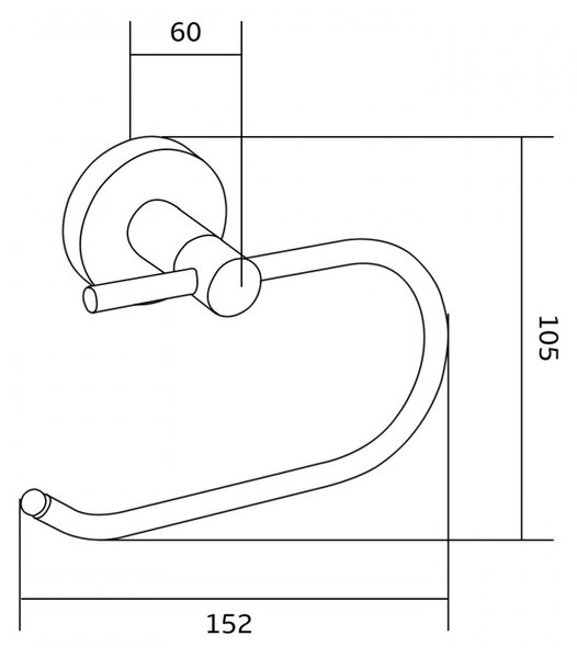 Mexen Remo държач за тоалетна хартия, бял - 70507333-20