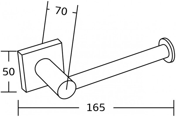 Mexen Rufo стойка за тоалетна хартия, черен - 7050933-70