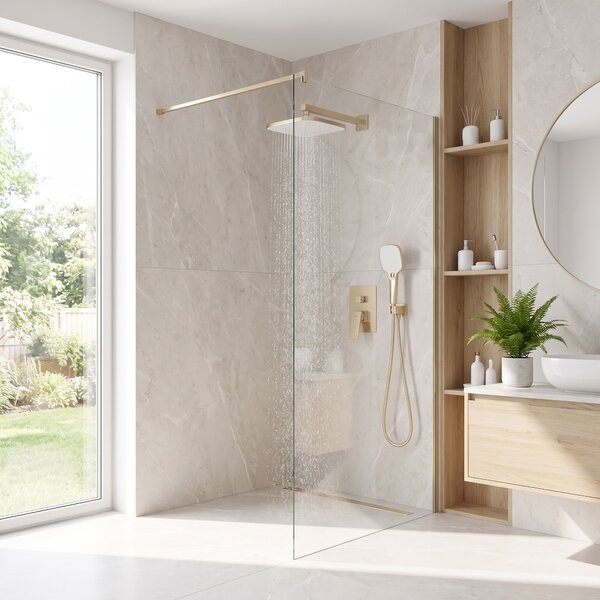 Душ система за вграждане Rea Joe Brush Gold + BOX