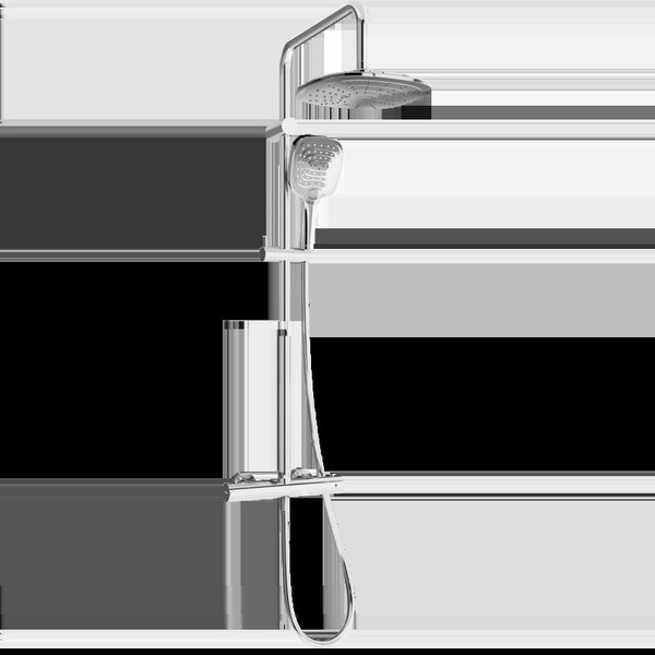 Mexen KX17 комплект за душ с дъждовна глава и термостатен кран, хром - 771501791-00