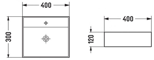 Mexen Мини мивка за монтаж на плот 40 x 30 см, черен мат - 21094085