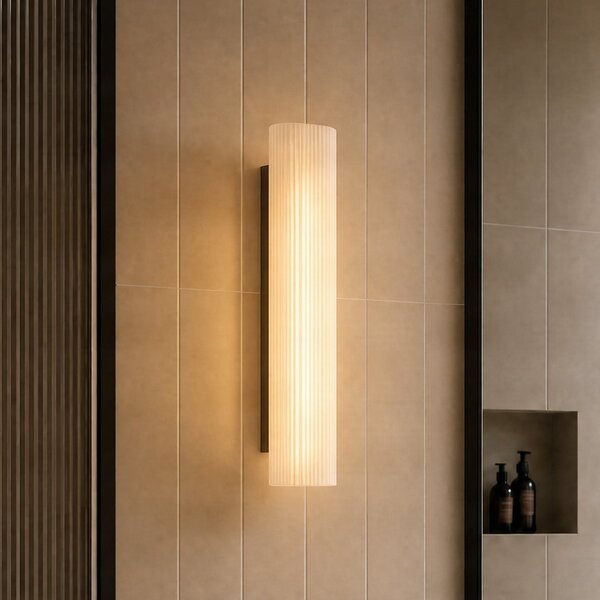 Lucande LED лампа за баня Victoire, 50 см, бяла/хром, CCT, Бял, Баня, Стъкло, Модерен