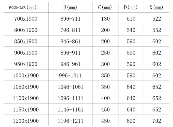 Mexen Roma душови врати отворени 90 см, прозрачни, златисти - 854-090-000-50-00