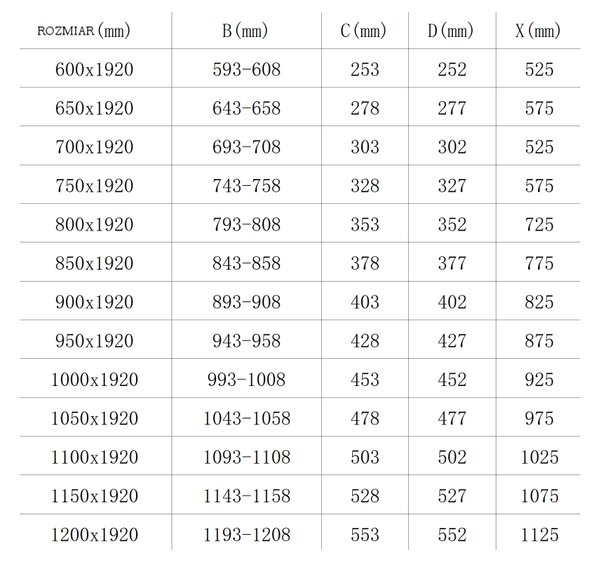 Мексен Лима сгъваеми душове 70 см, прозрачен, черен - 856-070-000-70-00