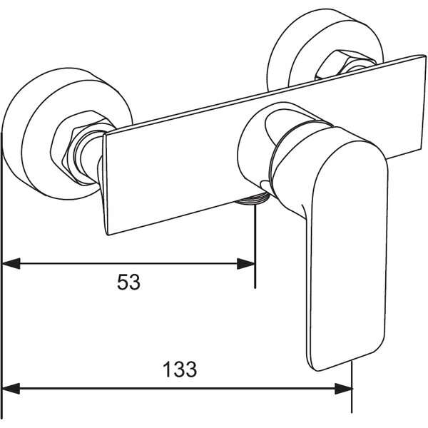 Mexen Alexa DS40 комплект за душ, черен - 71204DS40-70