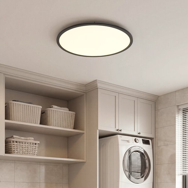 Smart LED панел черен 60cm вкл. LED димиране до топло с дистанционно управление - Knob