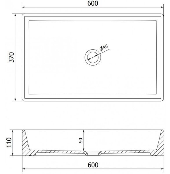 Mexen Goya мивка за поставяне 60 x 37 см, бяла - 22186000