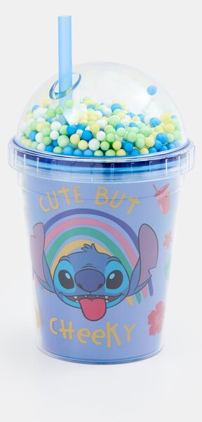 Sinsay - Чаша с капак и сламка Stitch - многоцветен