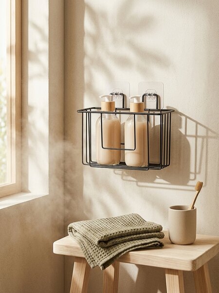 Sinsay - Самозалепващ се рафт за душ - черeн