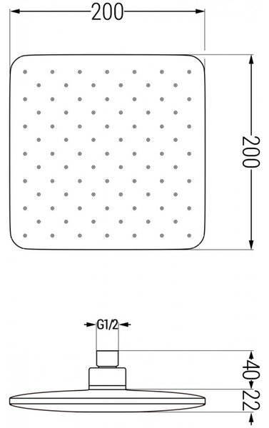 Mexen Uno DR62 настенен душ комплект, черен - 71435DR62-70