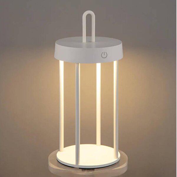 Димируема външна зареждаема настолна лампа с докосване GENTLE LED/1,5W/3,7V 3000 mAh IP44 бяла