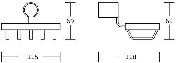 Mexen Base сапунерка, черна/златна - 7088251-57