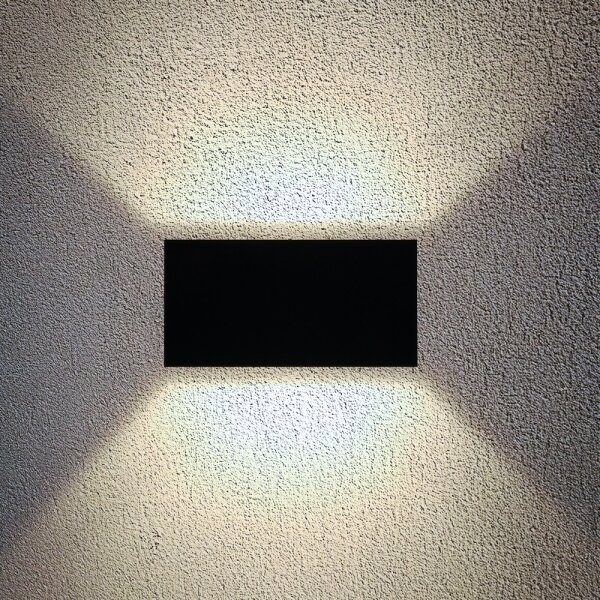 Brilagi - LED външно стенно осветително тяло DOUBLE CUBE LED/12W/230V, черно, IP65