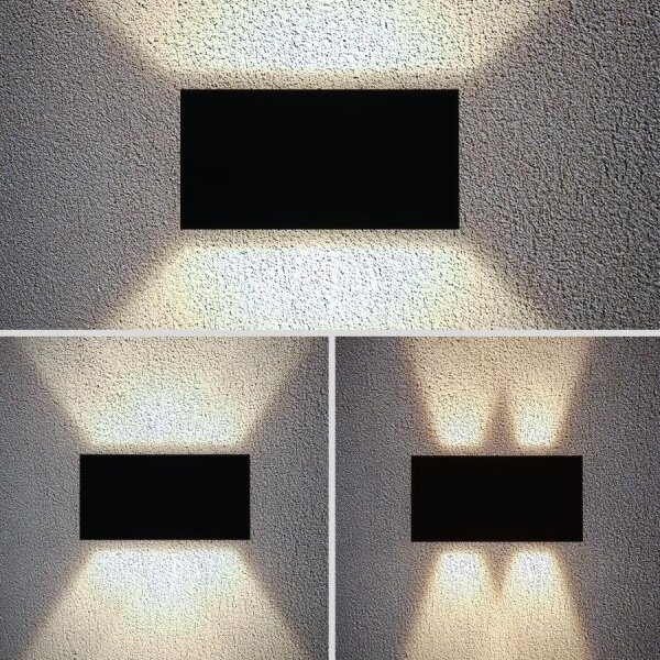 Brilagi - LED външно стенно осветително тяло DOUBLE CUBE LED/12W/230V, черно, IP65
