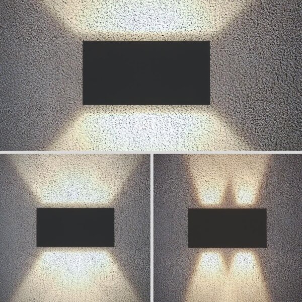 Brilagi - LED външно стенно осветително тяло DOUBLE CUBE LED/12W/230V антрацит IP65