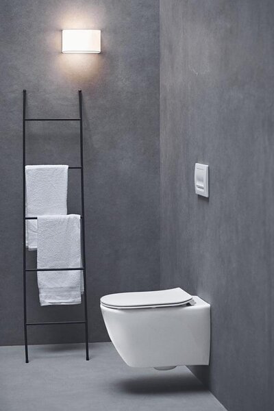 Tesi Rimless + WC комплект за вграждане, бял гланц