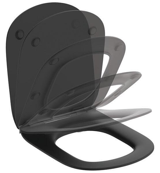 Tesi Silk Black AquaBlade WC комплект за вграждане, черен мат, с бутон Oleas P1