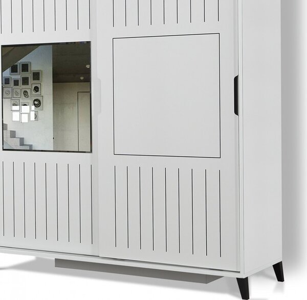 Шкаф Pasific Home Fuga - 150 Блестящо бял шкаф