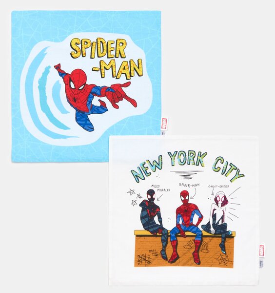 Sinsay - Памучни калъфки за възглавници Spider-Man 2 pack - многоцветен