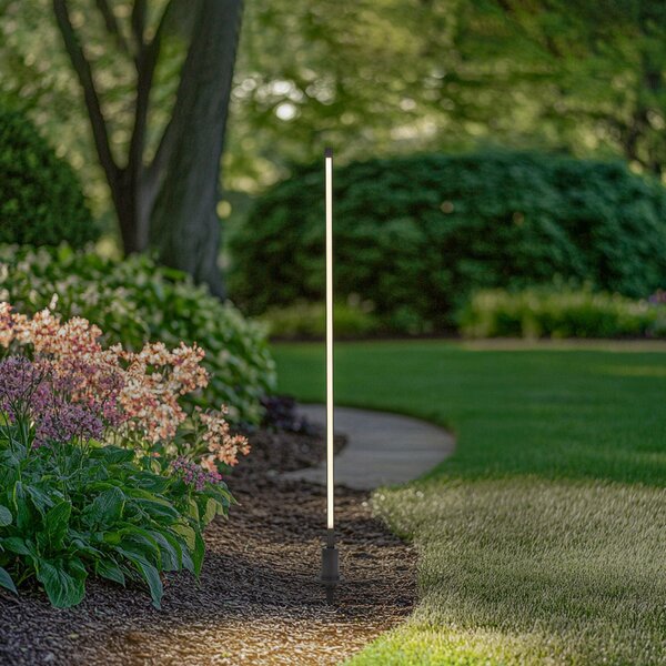 Lindby LED осветление за пътеки Neano, 120 cm, черен, метал, IP65, Черен, Алуминий, Модерен