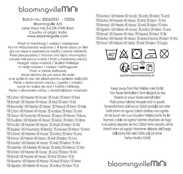 Бебешко одеяло от рециклиран памук 130x160 cm Fruitta – Bloomingville Mini