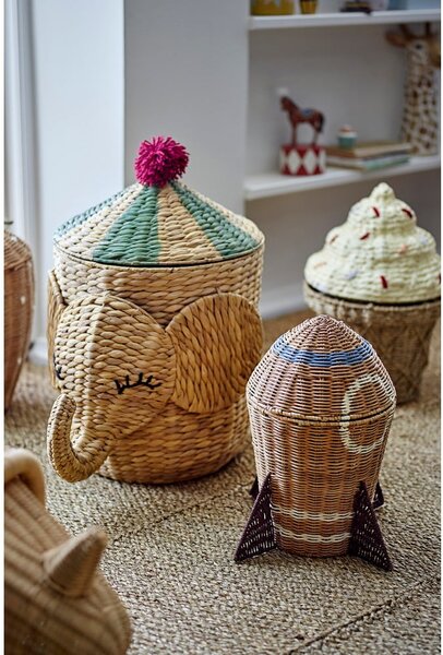 Детска кошница за играчки от воден зюмбюл в естествен цвят ø 35x50 cm Bobo – Bloomingville Mini